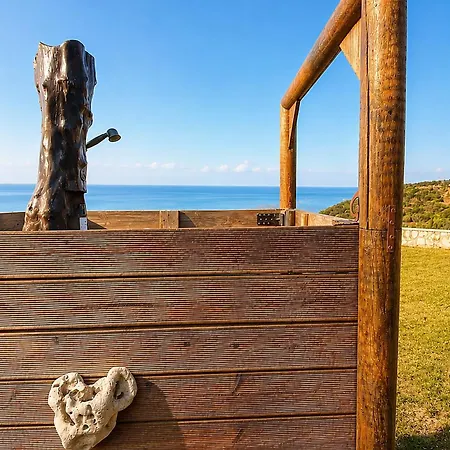 Panoramic Sea View Wooden Kefalonia Ferienhaus